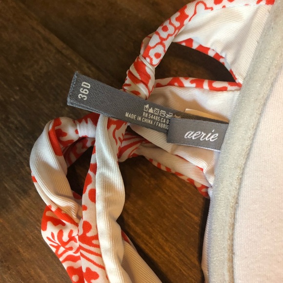 Aerie Orange and White Patterned Bikini - Picture 4 of 5